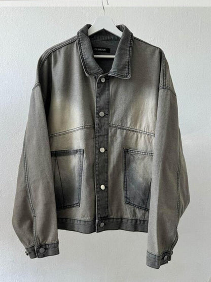 Backside Denim Jacket – Black/Blue