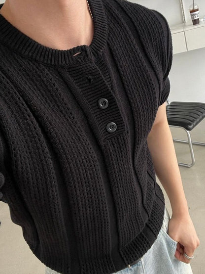 Henley Crochet Knit