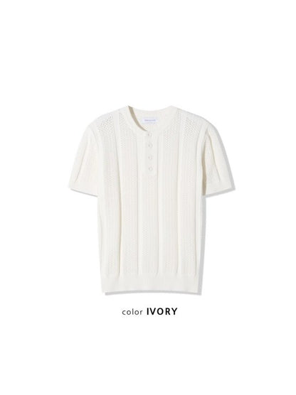 Henley Crochet Knit