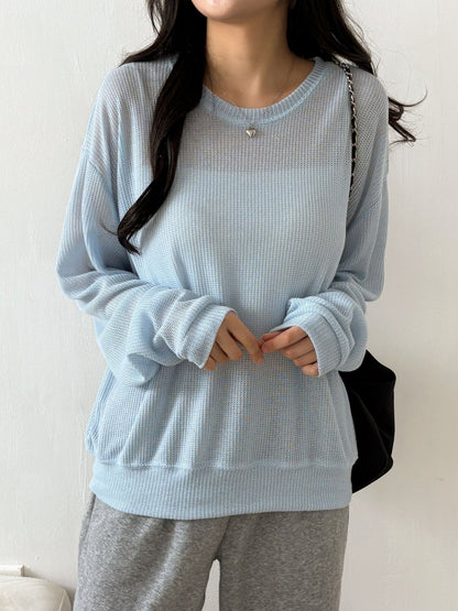 Mesh Thin Crop Summer Knit