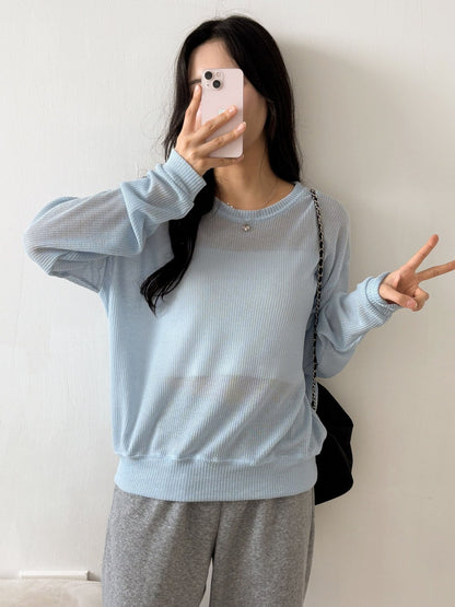 Mesh Thin Crop Summer Knit