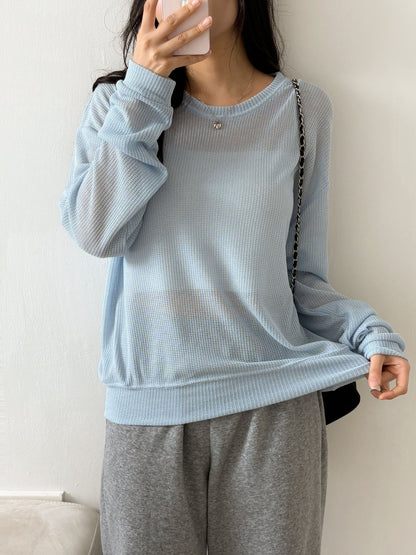 Mesh Thin Crop Summer Knit