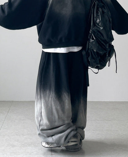 Burning Gradient Hoodie Set Up – Black