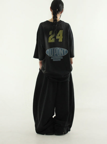 Snow-Washed Zip-Up Set Up – Black