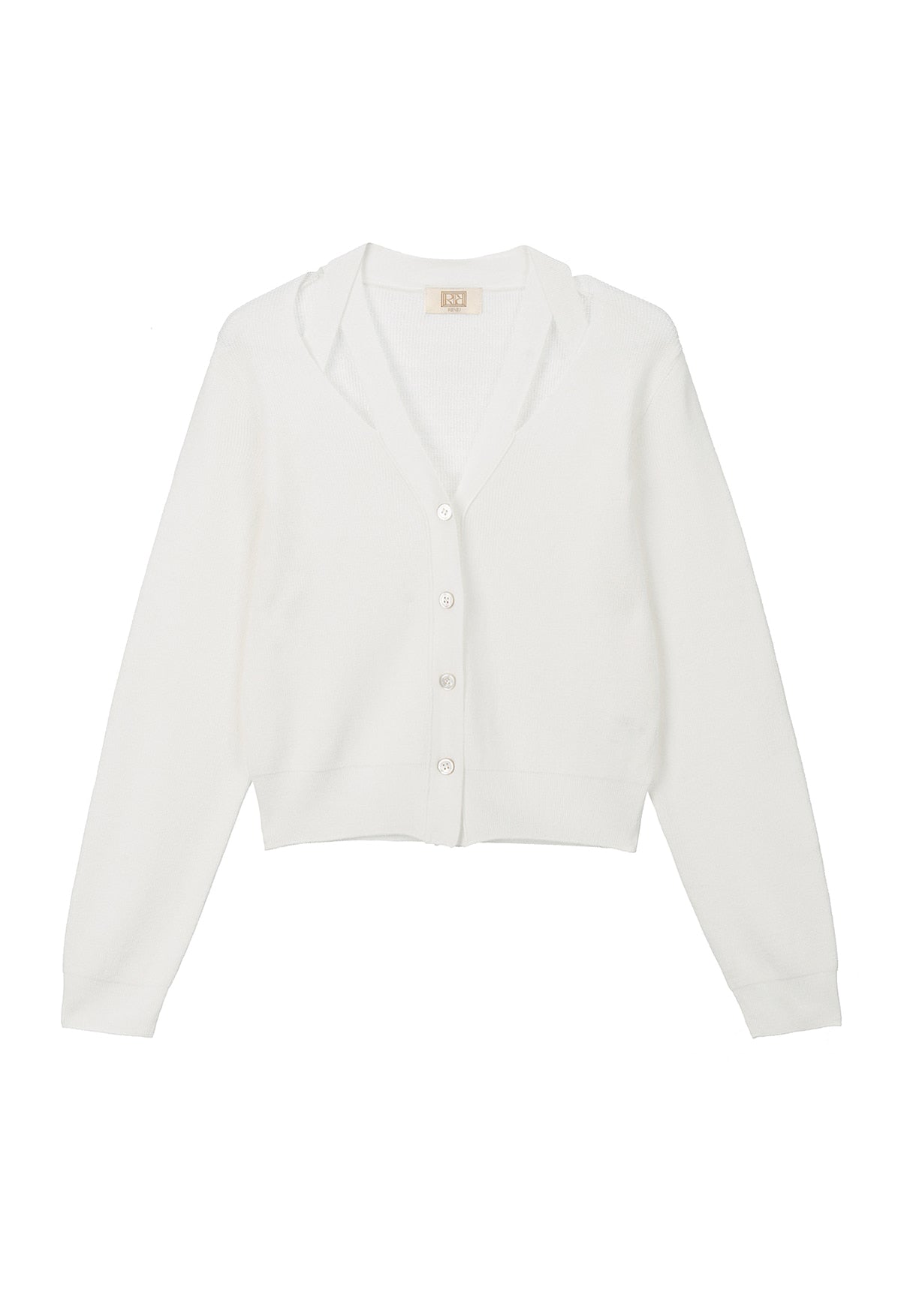 [RENEJ 2025AW] Double Cross Point V-neck Cardigan