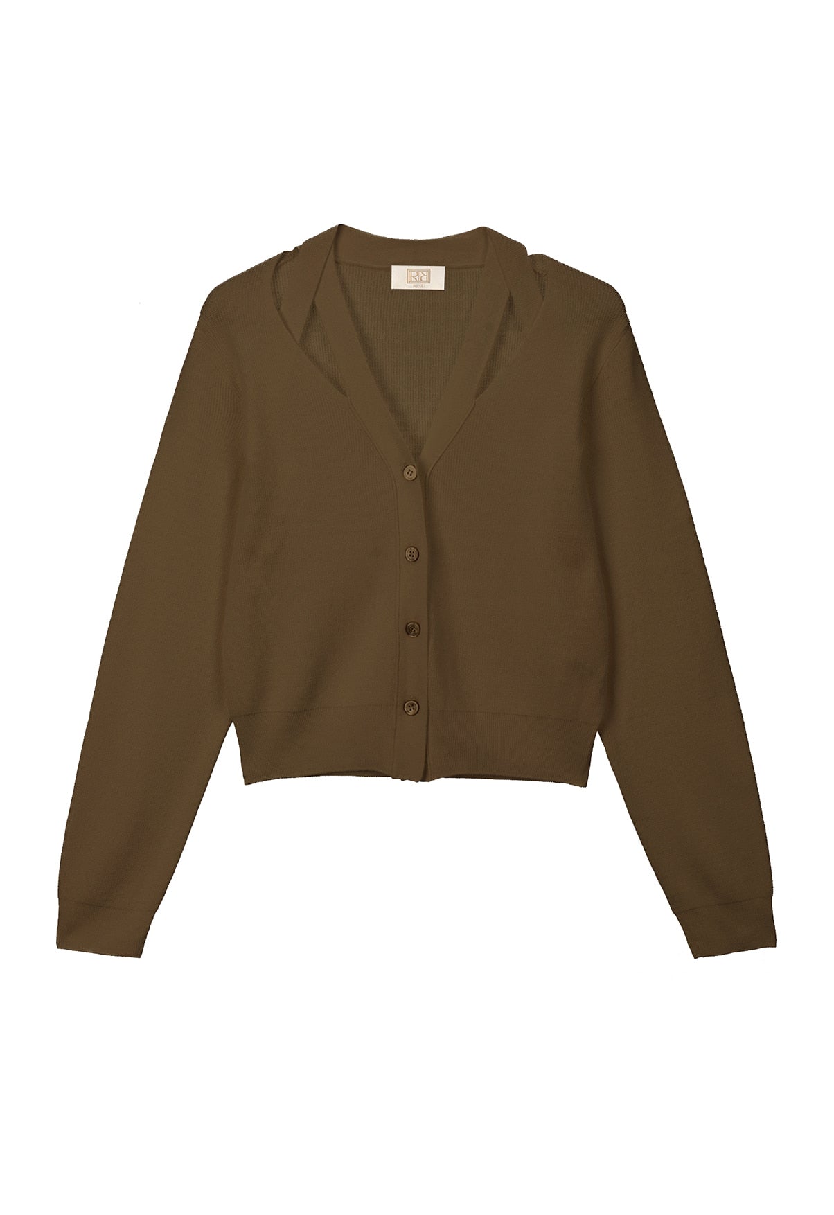 [RENEJ 2025AW] Double Cross Point V-neck Cardigan