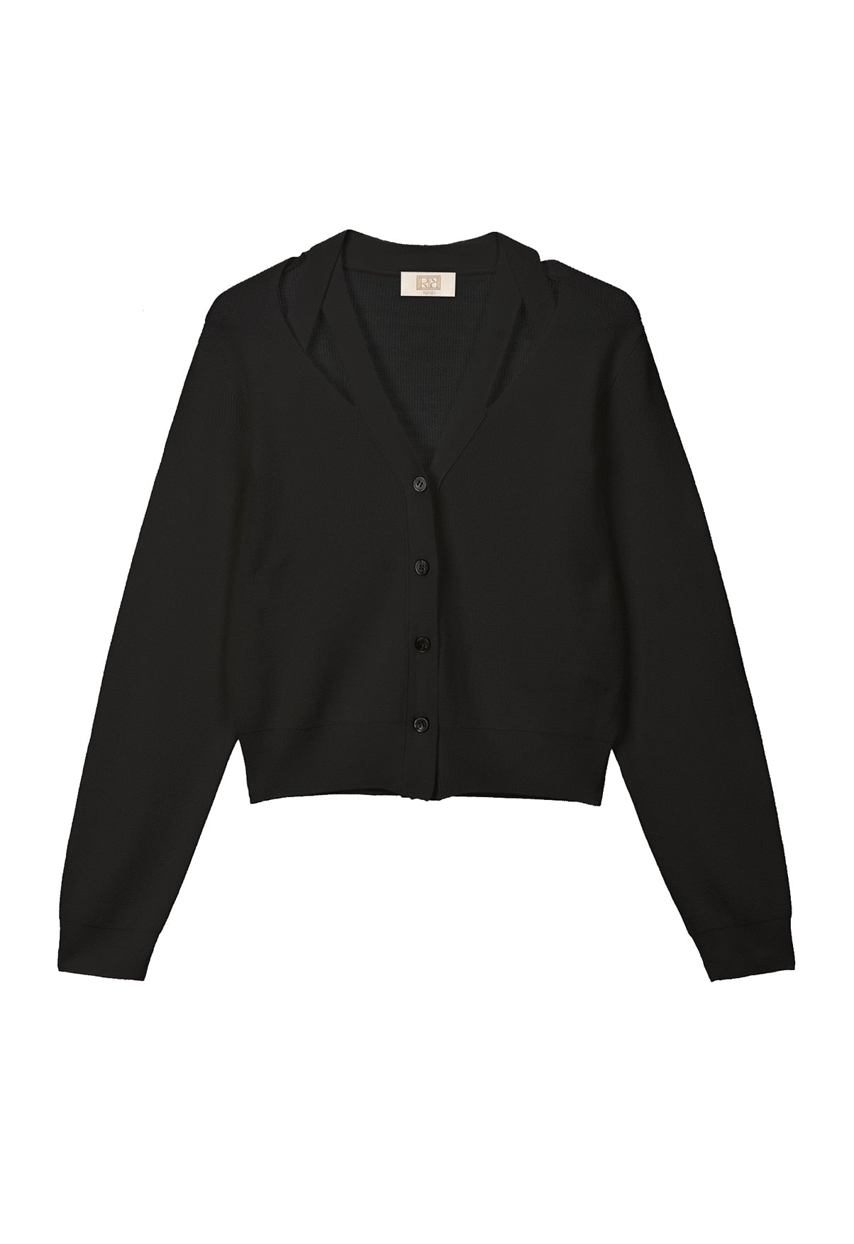 [RENEJ 2025AW] Double Cross Point V-neck Cardigan