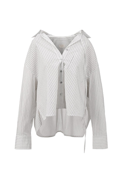 [RENEJ 2025AW] Cotton Tie Shirt