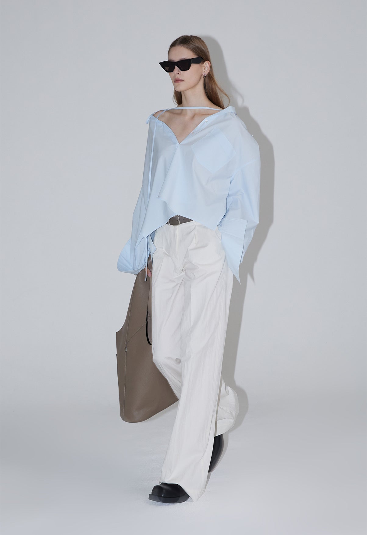 [RENEJ 2025AW] Cotton Tie Shirt