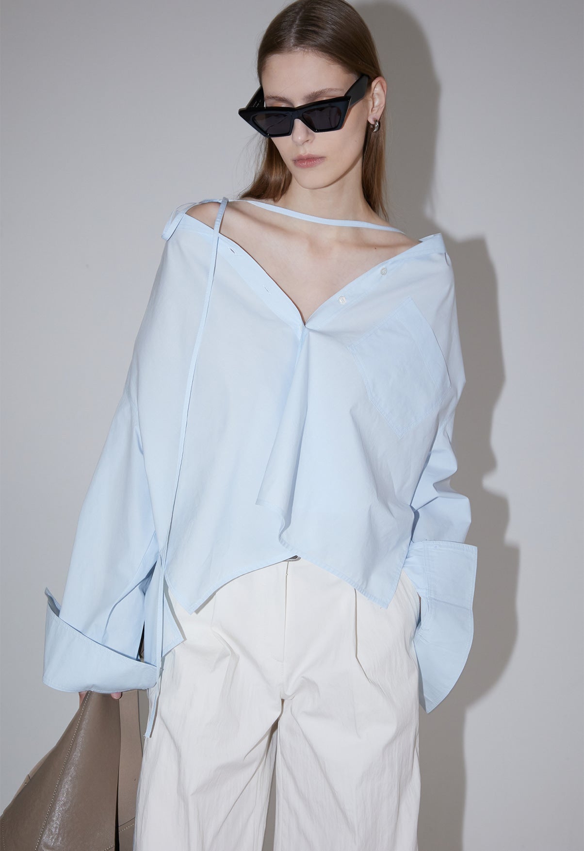 [RENEJ 2025AW] Cotton Tie Shirt