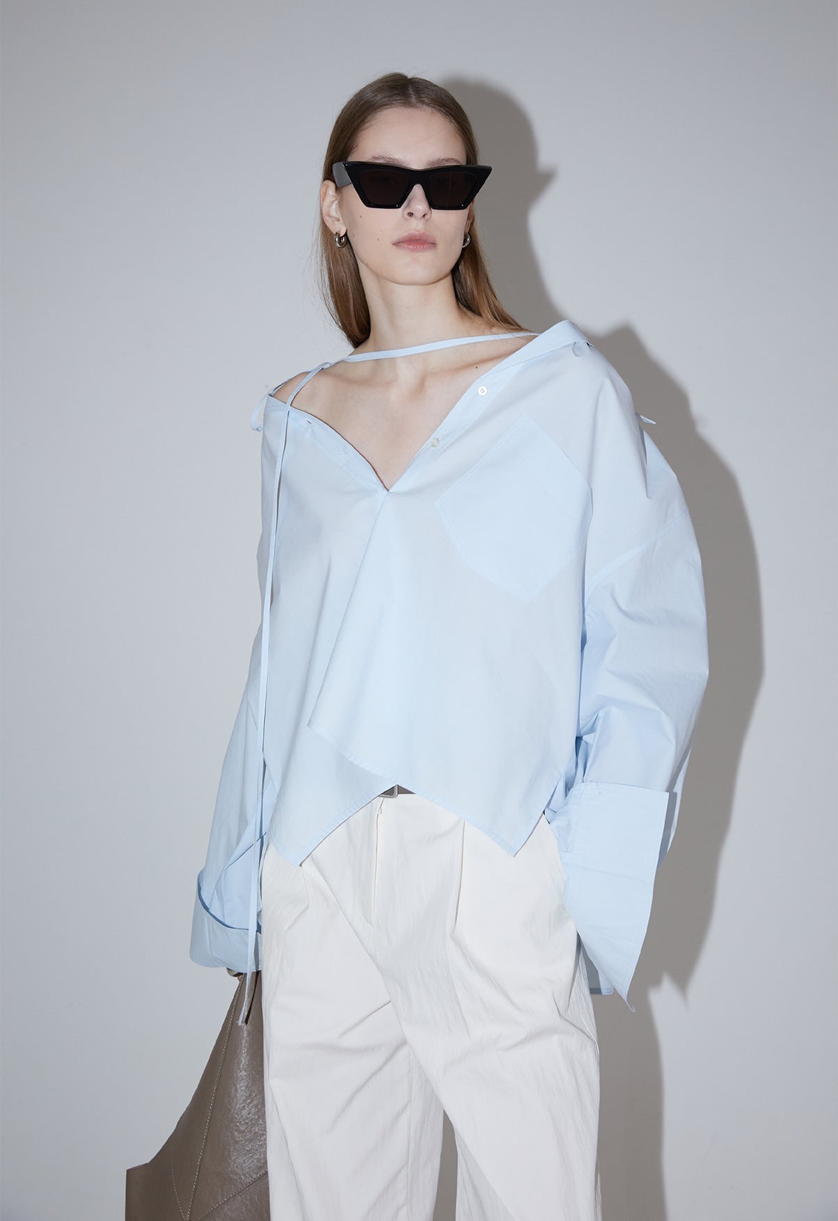 [RENEJ 2025AW] Cotton Tie Shirt