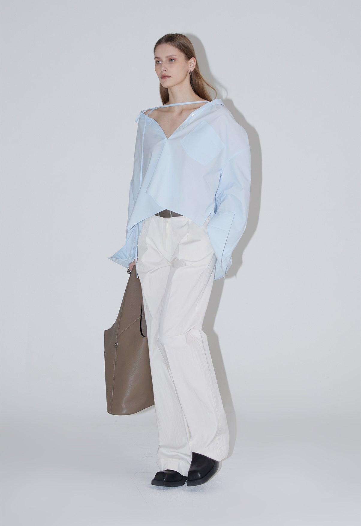 [RENEJ 2025AW] Cotton Tie Shirt