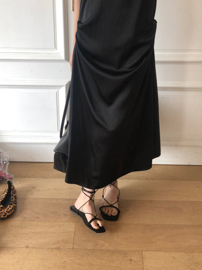 【REPELLER 2025SS】Satin Pleated Dress