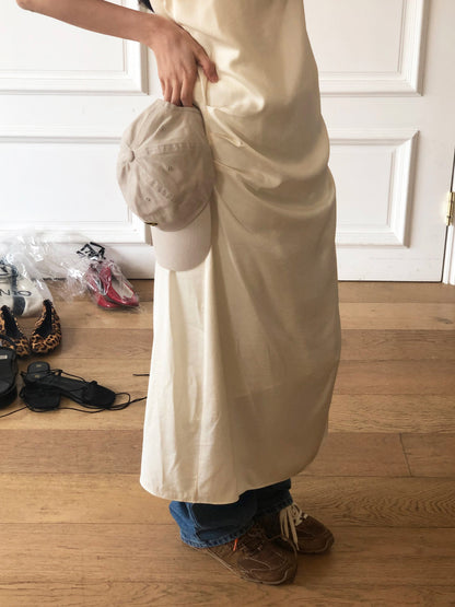 【REPELLER 2025SS】Satin Pleated Dress