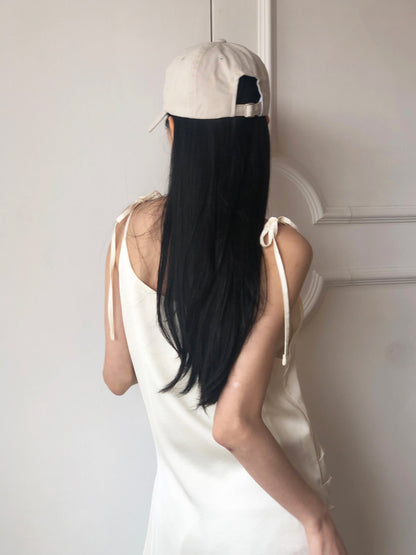 【REPELLER 2025SS】Satin Pleated Dress
