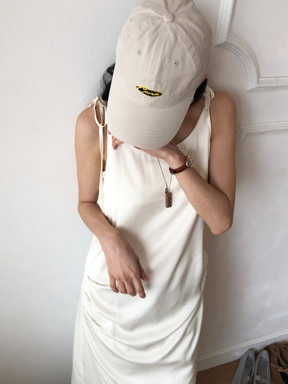 【REPELLER 2025SS】Satin Pleated Dress