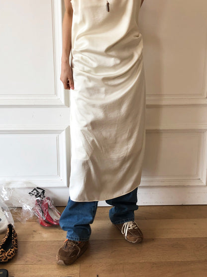 【REPELLER 2025SS】Satin Pleated Dress