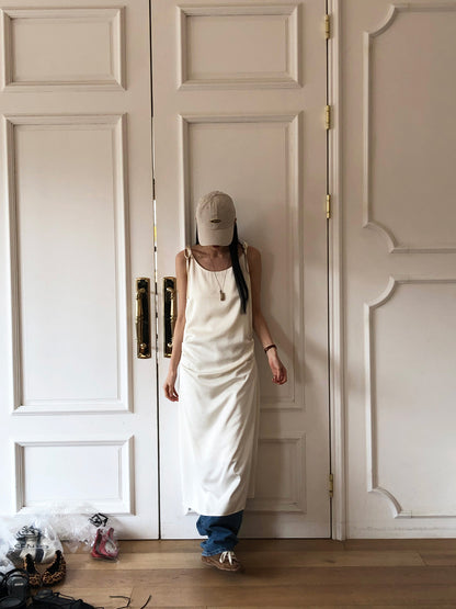 【REPELLER 2025SS】Satin Pleated Dress