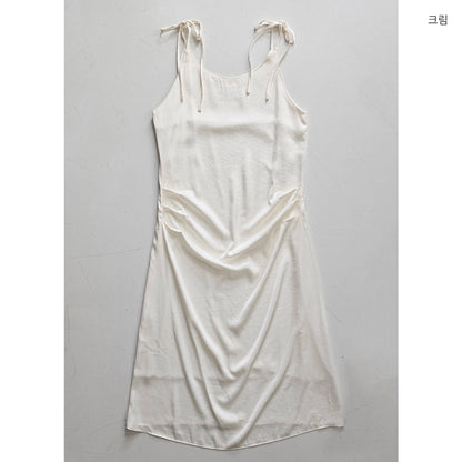 【REPELLER 2025SS】Satin Pleated Dress