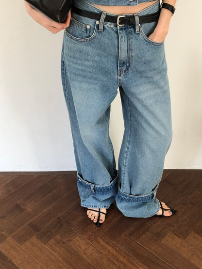 [REPELLER 2025SS] Pocket Wide Denim Pants