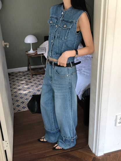 [REPELLER 2025SS] Pocket Wide Denim Pants