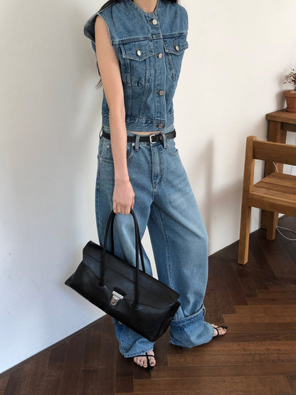 [REPELLER 2025SS] Pocket Wide Denim Pants