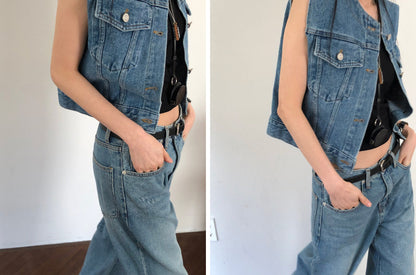 [REPELLER 2025SS] Pocket Wide Denim Pants
