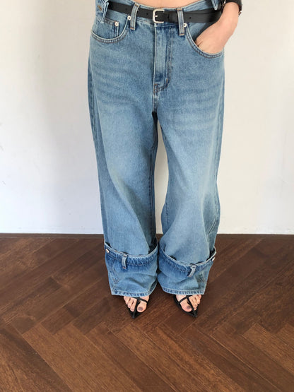 [REPELLER 2025SS] Pocket Wide Denim Pants