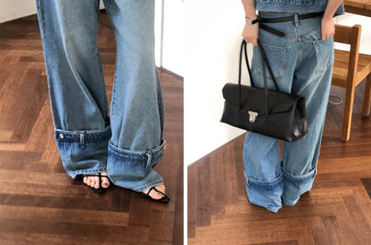 [REPELLER 2025SS] Pocket Wide Denim Pants