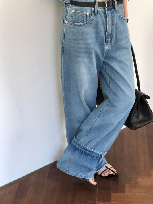 [REPELLER 2025SS] Pocket Wide Denim Pants