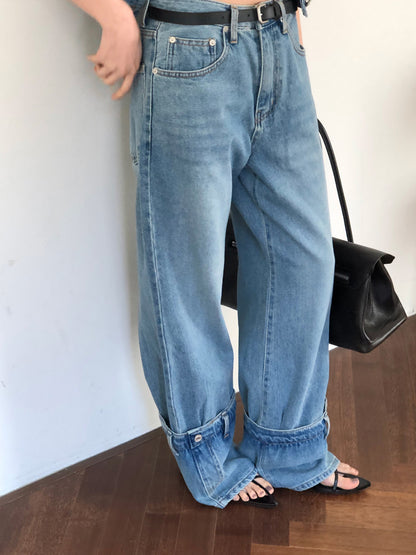 [REPELLER 2025SS] Pocket Wide Denim Pants