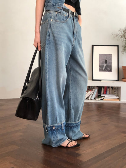 [REPELLER 2025SS] Pocket Wide Denim Pants
