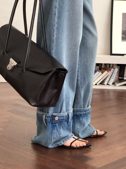 [REPELLER 2025SS] Pocket Wide Denim Pants