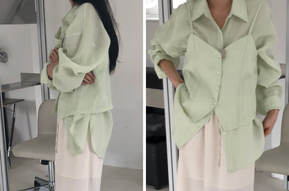 【REPELLER 2025SS】Linen Boxy Shirt