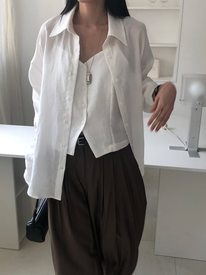 【REPELLER 2025SS】Linen Boxy Shirt