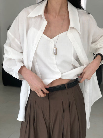 【REPELLER 2025SS】Linen Boxy Shirt