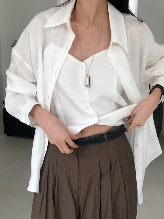 【REPELLER 2025SS】Linen Boxy Shirt