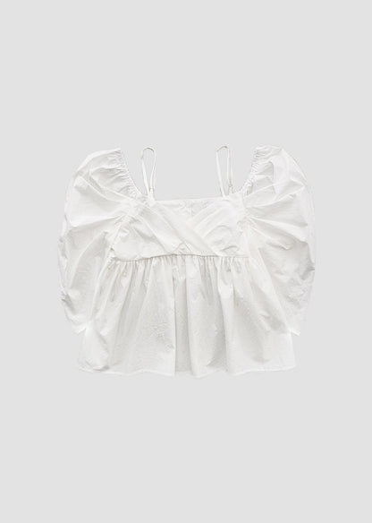【REPELLER 2025SS】Puff Pleated Blouse