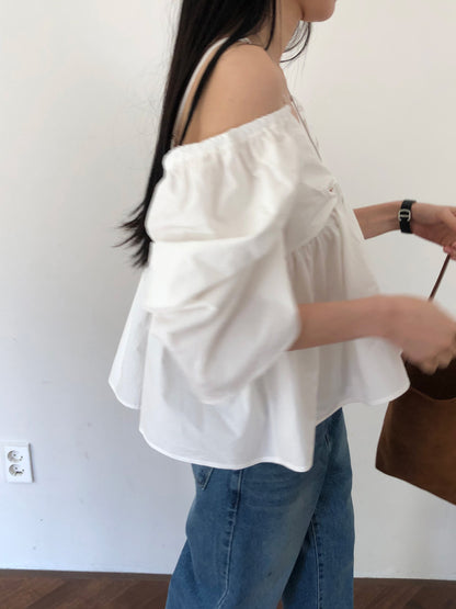 【REPELLER 2025SS】Puff Pleated Blouse