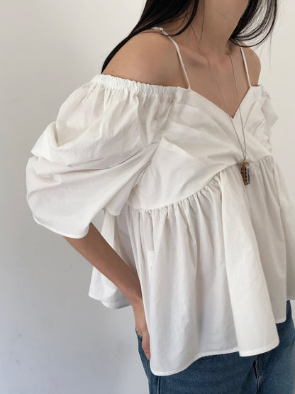 【REPELLER 2025SS】Puff Pleated Blouse