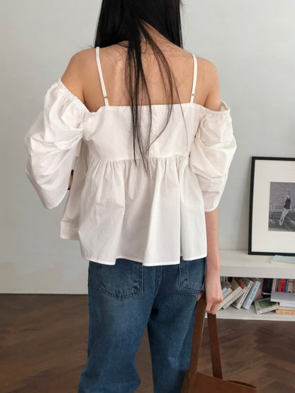 【REPELLER 2025SS】Puff Pleated Blouse