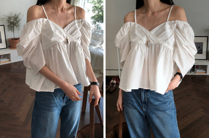 【REPELLER 2025SS】Puff Pleated Blouse