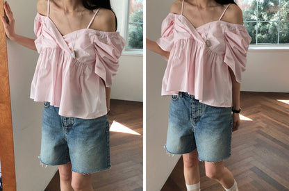 【REPELLER 2025SS】Puff Pleated Blouse