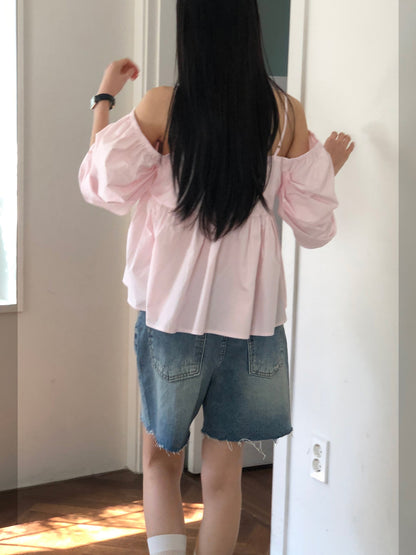 【REPELLER 2025SS】Puff Pleated Blouse