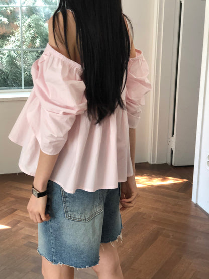 【REPELLER 2025SS】Puff Pleated Blouse