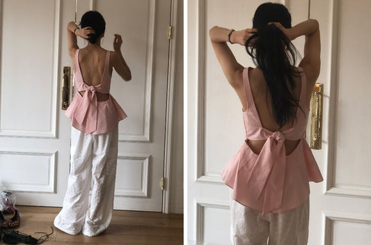 【REPELLER 2025SS】Back Ribbon Blouse