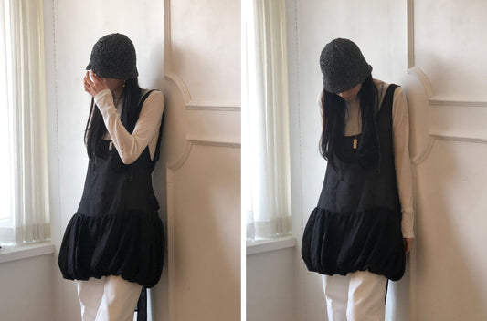 【REPELLER 2025SS】Balloon Ribbon Blouse