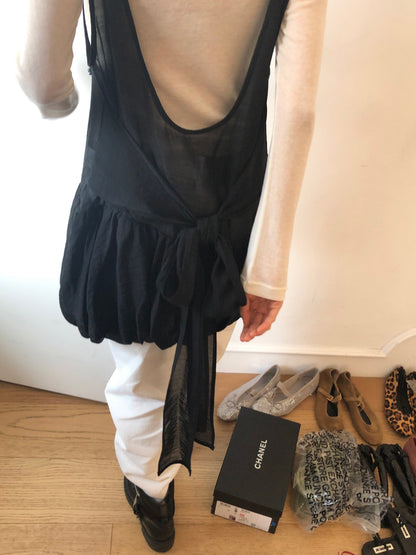 [REPELLER 2025SS] Balloon Ribbon Blouse