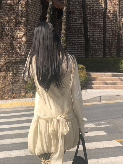 [REPELLER 2025SS] Balloon Ribbon Blouse