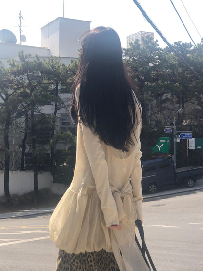 [REPELLER 2025SS] Balloon Ribbon Blouse